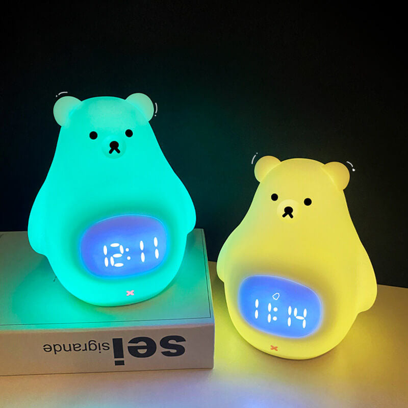 Nachtlicht Eisbär LED Wecker