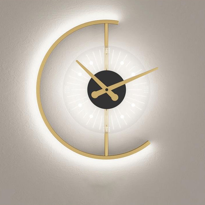 Nordische LED-Wandleuchte mit Uhrendesign
