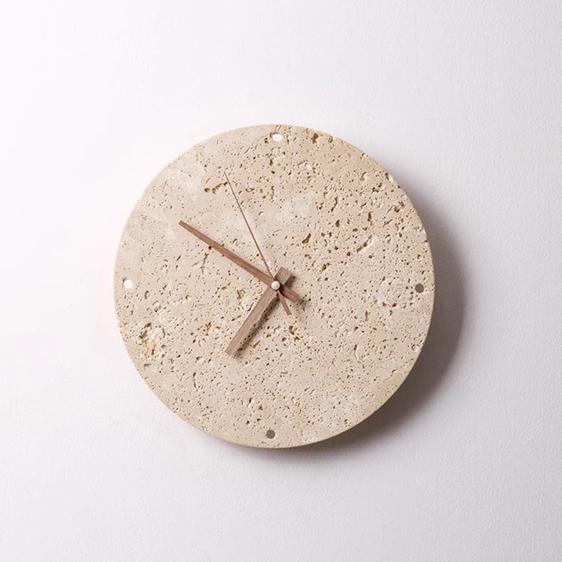 Minimalistische Runde Wanduhr Mit LED Akzentbeleuchtung