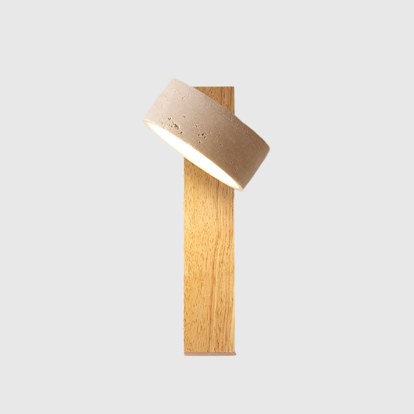 Minimalistische Wandleuchte in Cremeweiß
