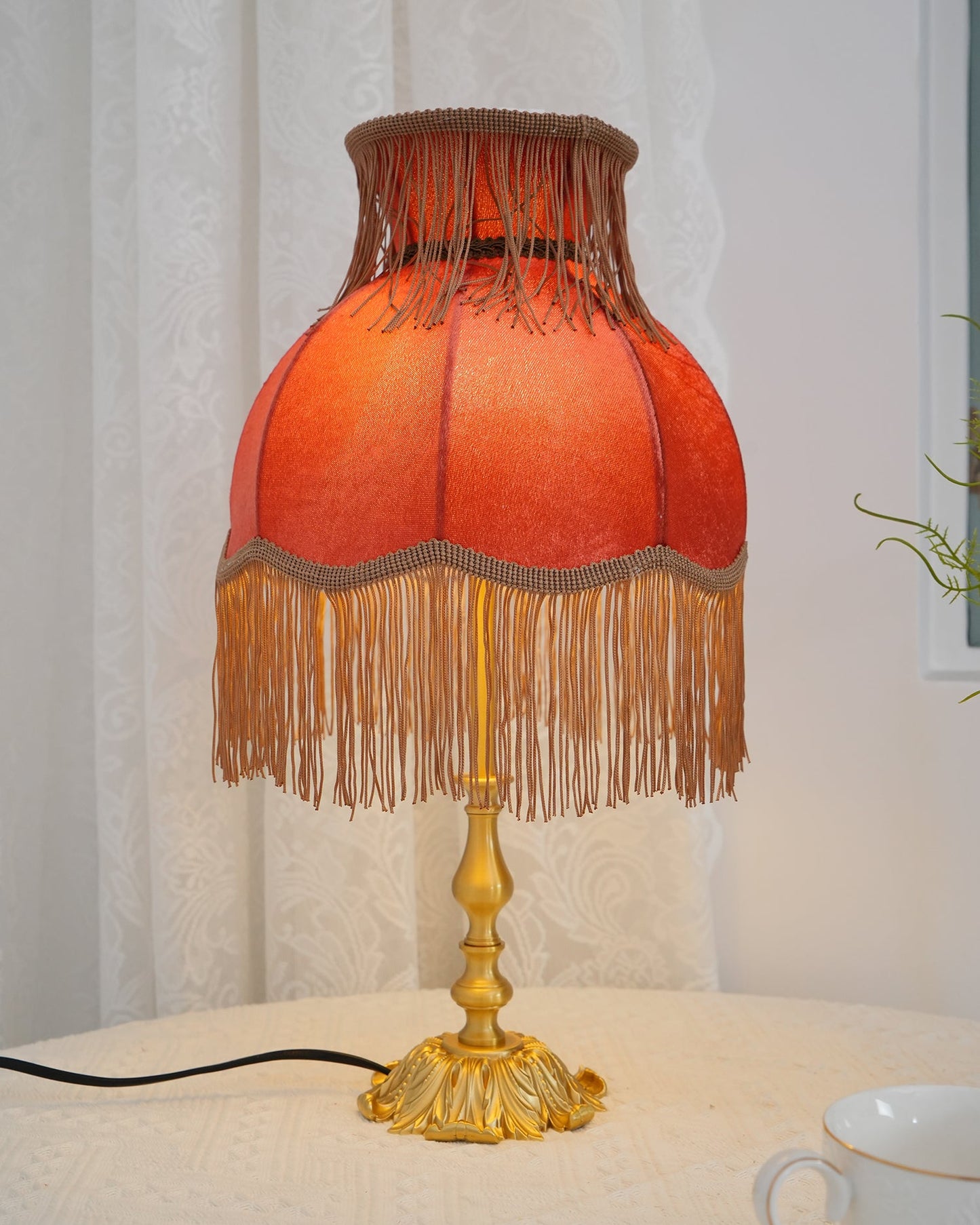 Vintage Inspirierte Quasten Tischlampe