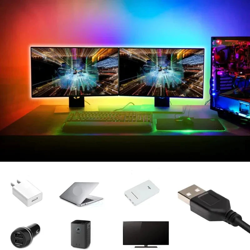 USB LED Lichtstreifen In Leuchtenden Farben