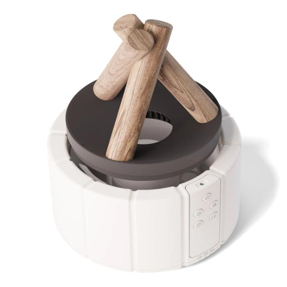 FlammenLeuchten: Atmosphärische Tischlampe mit flackerndem Flammeneffekt und Luftbefeuchter