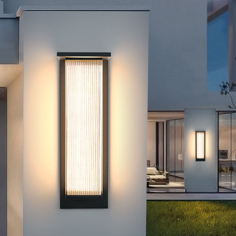 Rechteckige Solarbetriebene LED Aussenwandleuchte