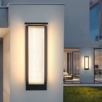 Rechteckige Solarbetriebene LED Aussenwandleuchte
