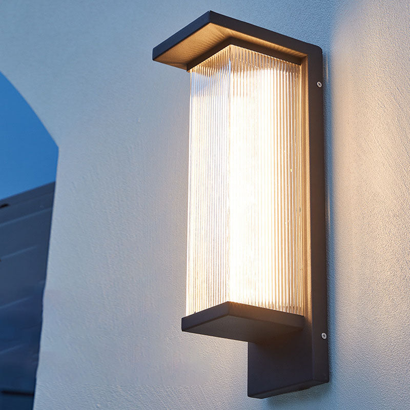 Rechteckige Solarbetriebene LED Aussenwandleuchte