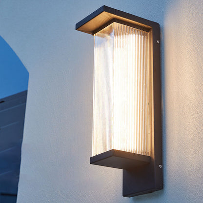 Rechteckige Solarbetriebene LED Aussenwandleuchte