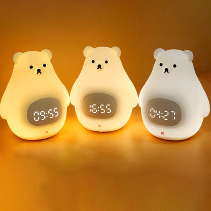 Nachtlicht Eisbär LED Wecker