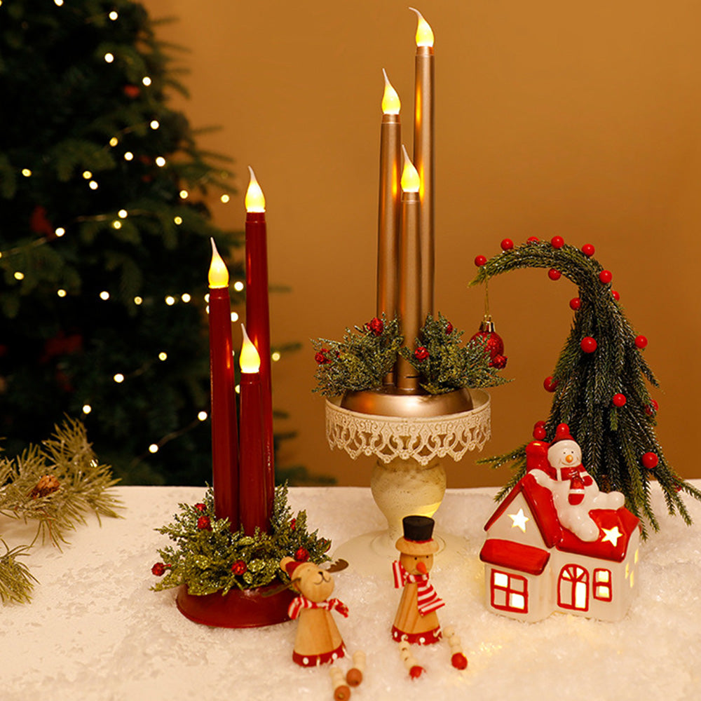 Festlich Dekorative LED-Weihnachts Kerzenleuchter
