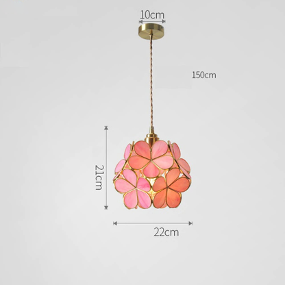 Petal-Glühe: Elegante Pendelleuchte mit blütenförmigen Glaselementen