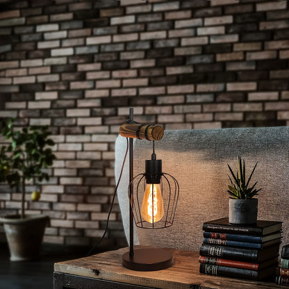 Rustikale Industrielle Nachttischlampe