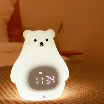 Nachtlicht Eisbär LED Wecker