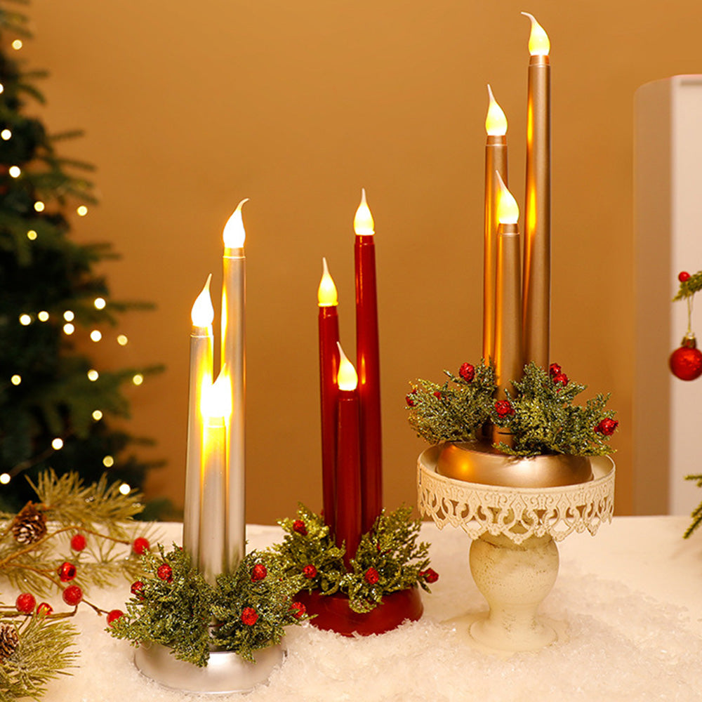 Festlich Dekorative LED-Weihnachts Kerzenleuchter