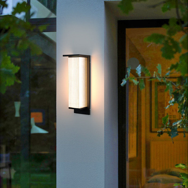 Rechteckige Solarbetriebene LED Aussenwandleuchte