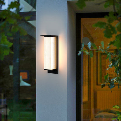 Rechteckige Solarbetriebene LED Aussenwandleuchte