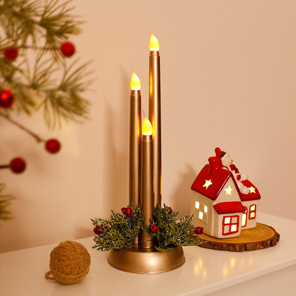 Festlich Dekorative LED-Weihnachts Kerzenleuchter