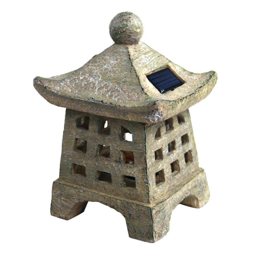 Solarbetriebene Pagoden Inspirierte Dekorative Gartenleuchte