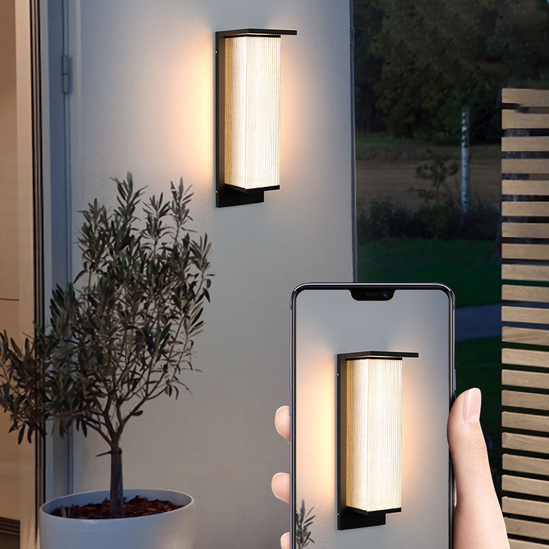 Rechteckige Solarbetriebene LED Aussenwandleuchte