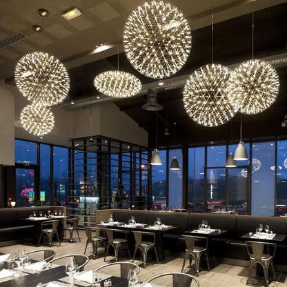 Moderne Glitzer-Kugel-Pendelleuchte