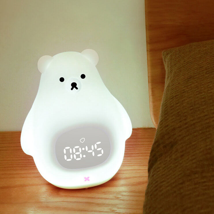 Nachtlicht Eisbär LED Wecker