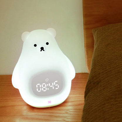 Nachtlicht Eisbär LED Wecker
