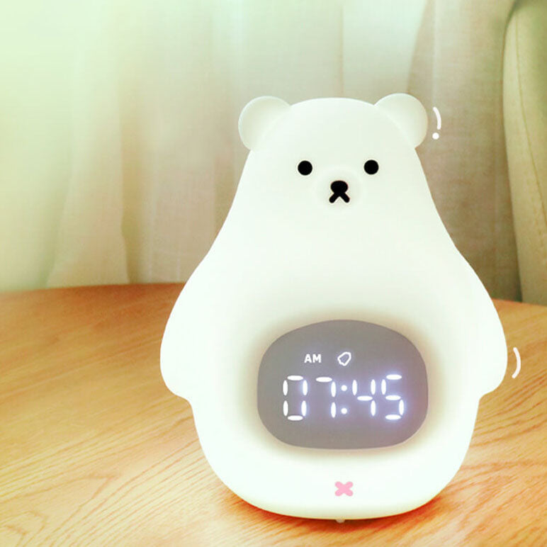 Nachtlicht Eisbär LED Wecker