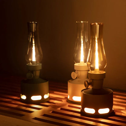 LaternenLeuchten: Vintage-inspirierte LED-Laterne mit warmem, flackerndem Licht