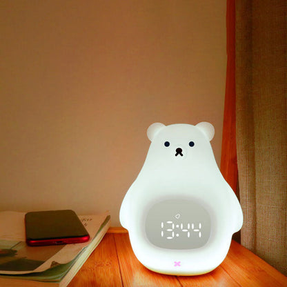 Nachtlicht Eisbär LED Wecker