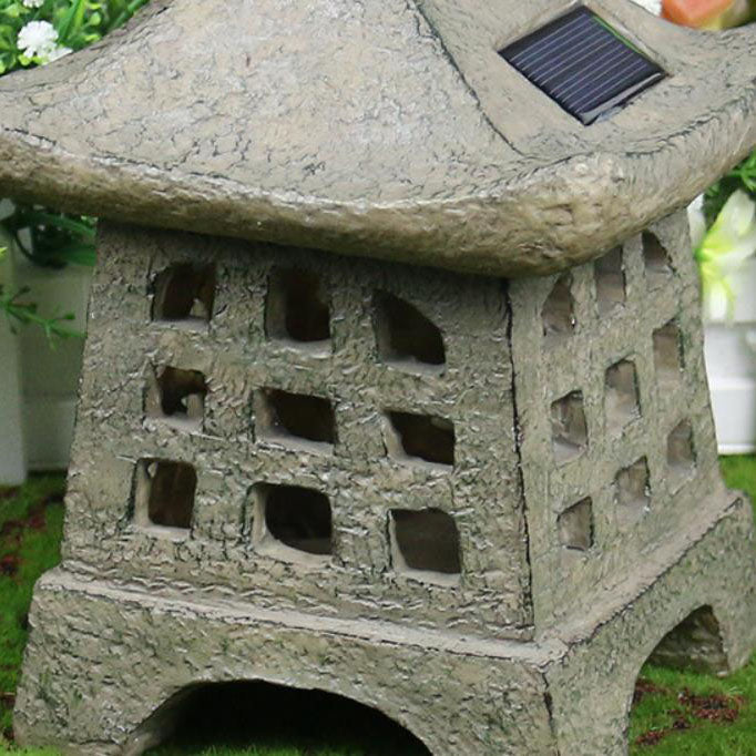 Solarbetriebene Pagoden Inspirierte Dekorative Gartenleuchte