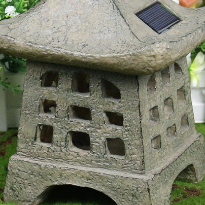 Solarbetriebene Pagoden Inspirierte Dekorative Gartenleuchte