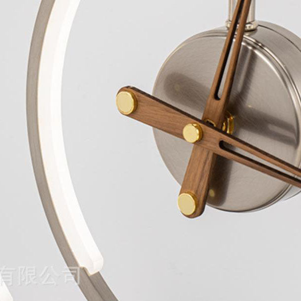 Moderne LED Uhr Tischlampe Mit Kabelloser Aufladung