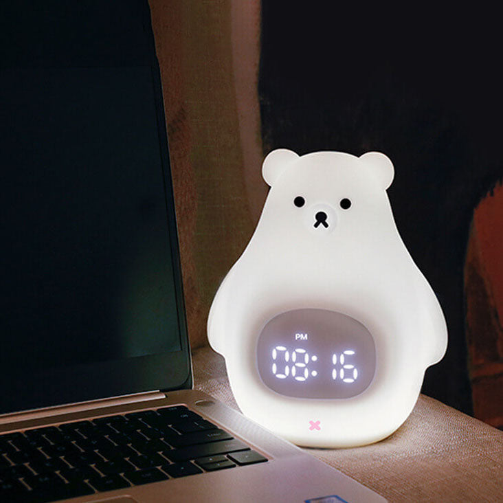 Nachtlicht Eisbär LED Wecker