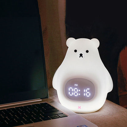 Nachtlicht Eisbär LED Wecker