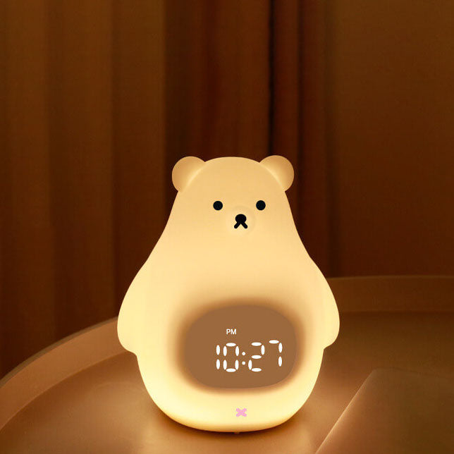 Nachtlicht Eisbär LED Wecker