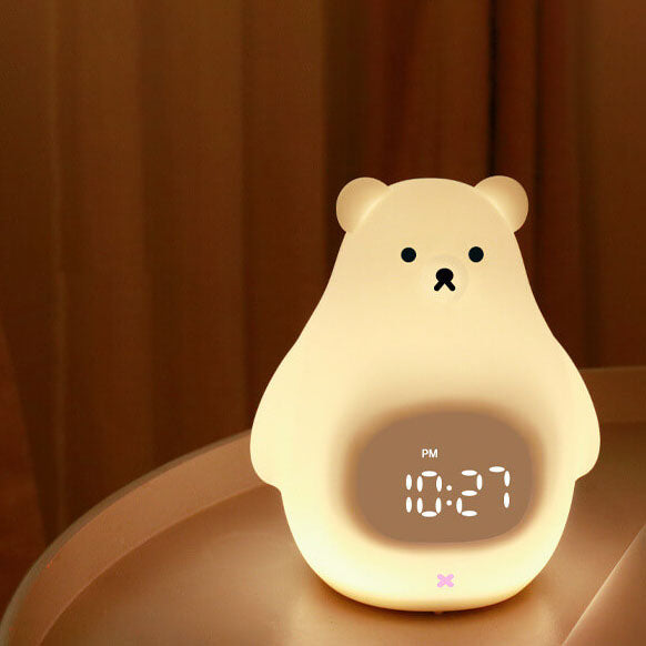 Nachtlicht Eisbär LED Wecker