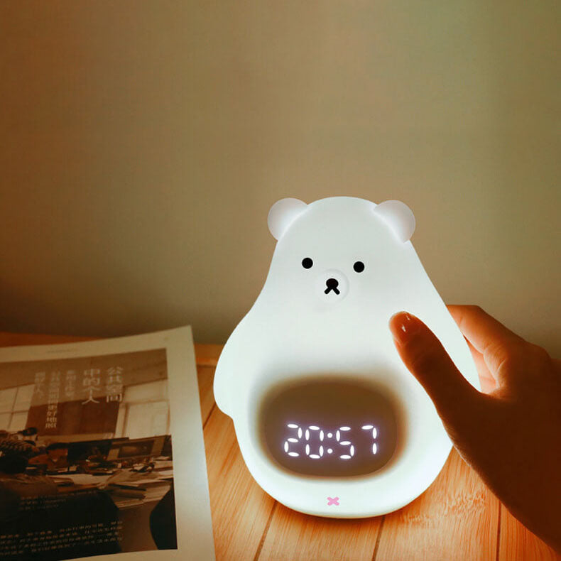 Nachtlicht Eisbär LED Wecker