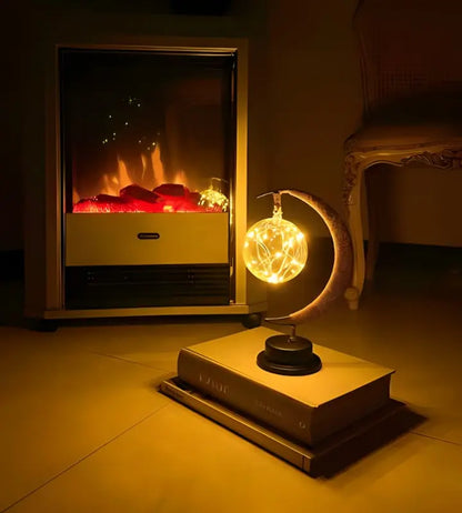 LunarBlüte: Mondlampe mit zarten Blüten und Sanftem Leuchten