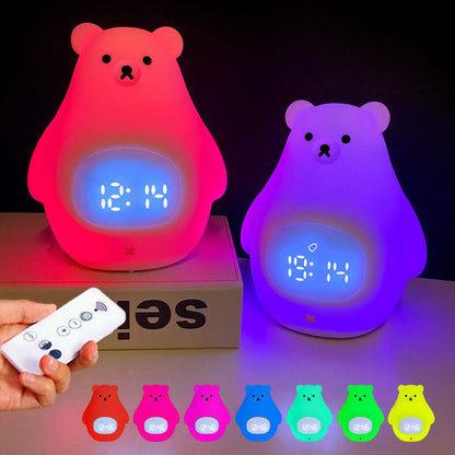 Nachtlicht Eisbär LED Wecker