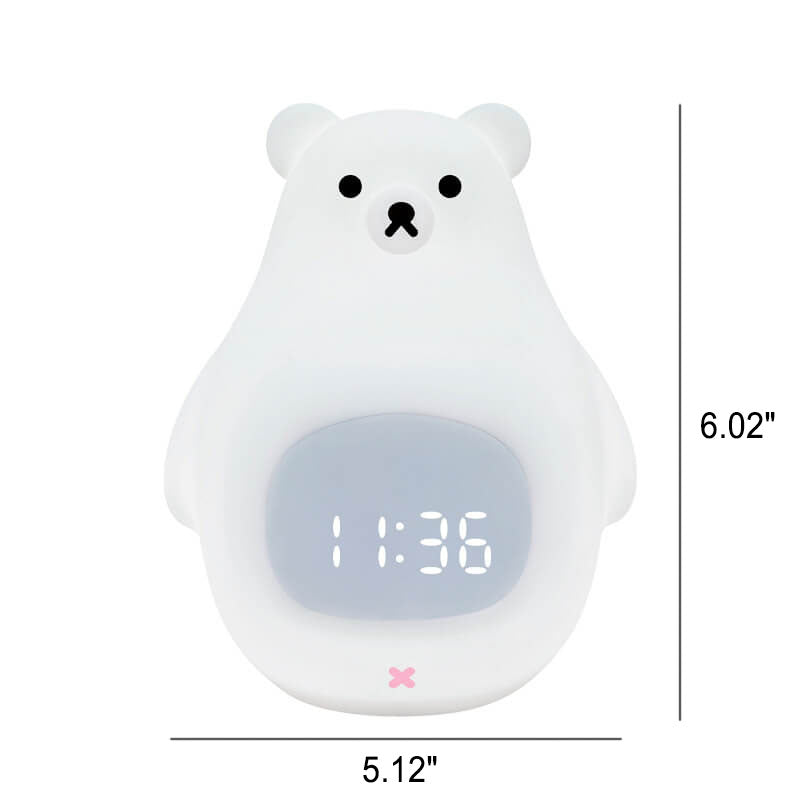 Nachtlicht Eisbär LED Wecker