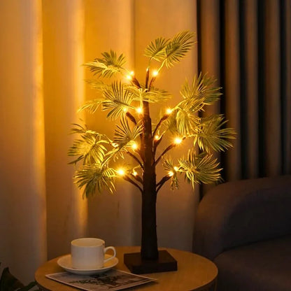 PalmenGlanz: Strahlende LED-Lichter in Palmenblatt-Optik