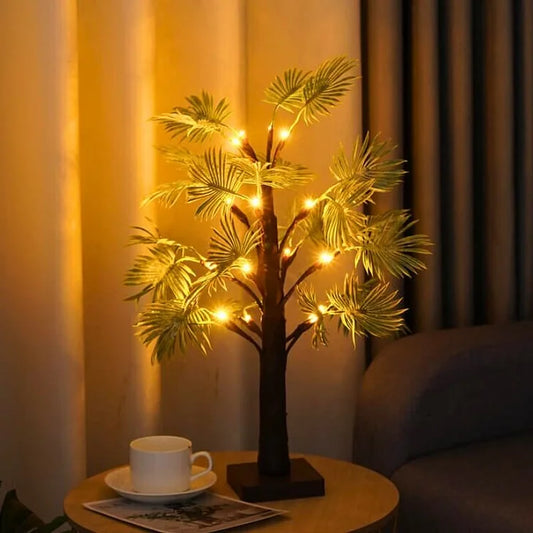 PalmenGlanz: Strahlende LED-Lichter in Palmenblatt-Optik
