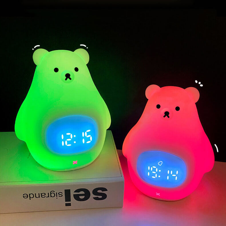 Nachtlicht Eisbär LED Wecker
