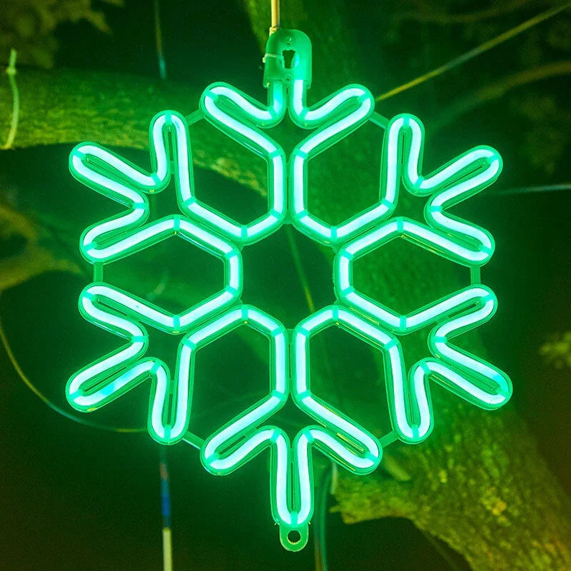 SchneeLicht: Wasserdichte LED-Leuchte mit Schneeflocken-Effekt für festliche Beleuchtung