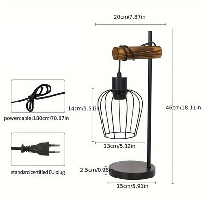 Rustikale Industrielle Nachttischlampe