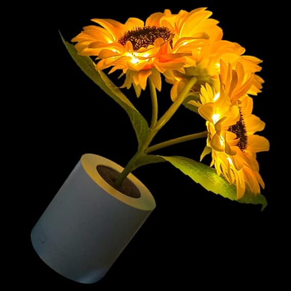 SonneBlüte: Verspielte Tischlampe in Sonnenblumenform