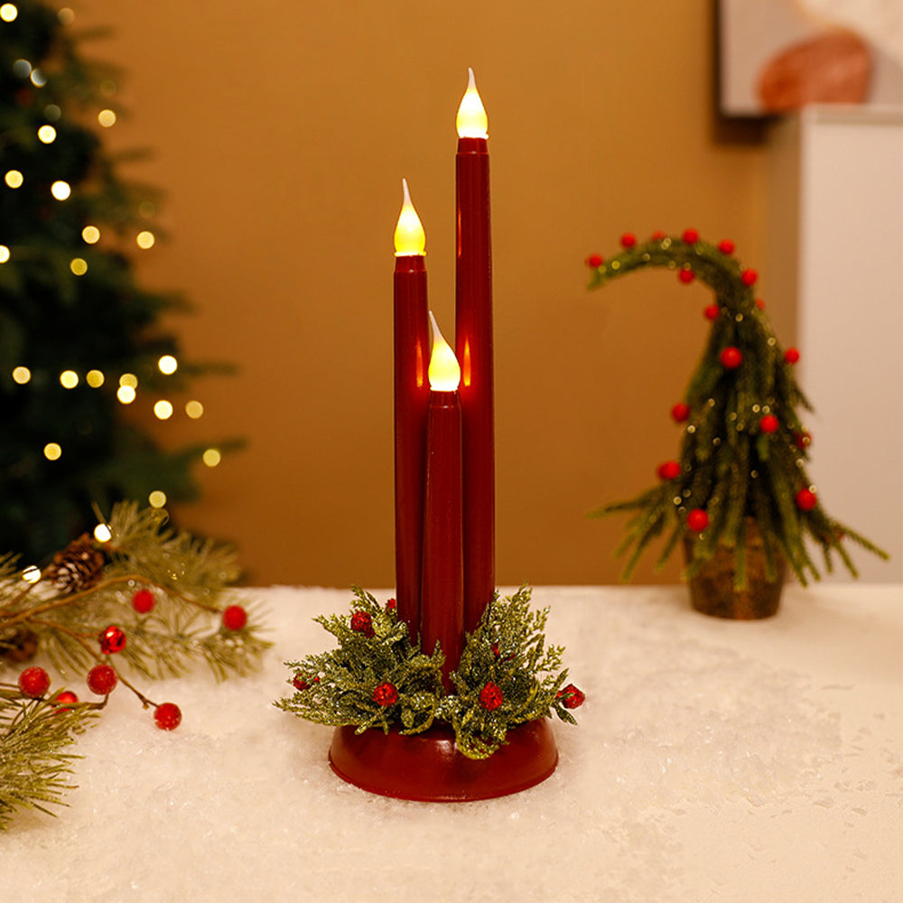 Festlich Dekorative LED-Weihnachts Kerzenleuchter