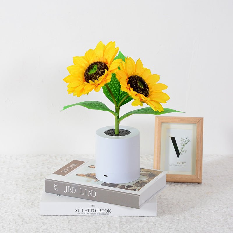 Funkelnde Sonnenblumen-LED-Tischlampe