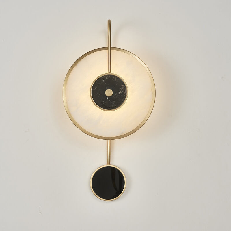 Nordische Wandleuchte Mit LED Licht Und Uhrendesign