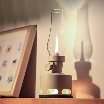 LaternenLeuchten: Vintage-inspirierte LED-Laterne mit warmem, flackerndem Licht