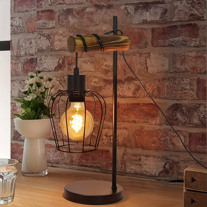 Rustikale Industrielle Nachttischlampe